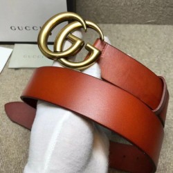 High belt with Double G buckle cuir 406831