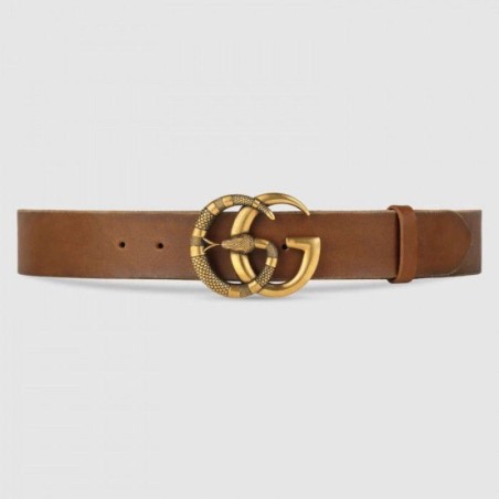 Wholesale belt with Double G buckle with snake cuir 458949