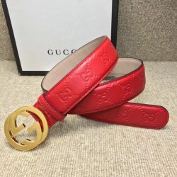 1:1 Mirror belt with interlocking G Red 114876