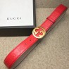 1:1 Mirror belt with interlocking G Red 114876