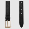 Luxury belt with rectangular buckle black 429028