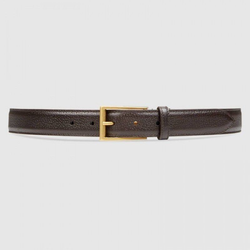 Perfect belt with rectangular buckle brown 429028