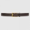 Perfect belt with rectangular buckle brown 429028