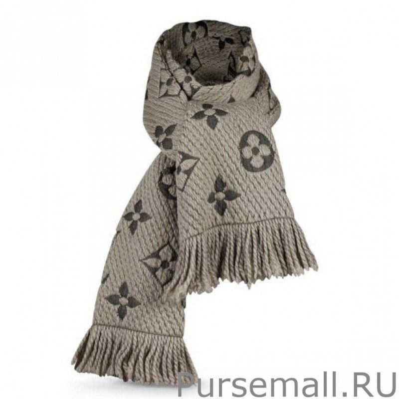 Cheap Grey Logomania Scarf M72242