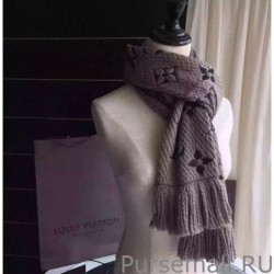 Cheap Grey Logomania Scarf M72242