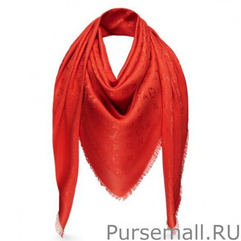 High Quality Vermillon Monogram Shawl M74025