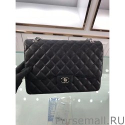 Replicas Classic Jumbo Maxi Flap Bag A58601 Caviar Leather Black