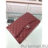 1:1 Mirror Classic Jumbo Maxi Flap Bag A58601 Caviar Leather Claret