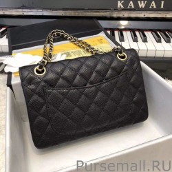 Knockoff Classic Small Flap Bag A1117 Caviar Leather Black