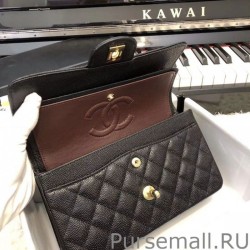 Knockoff Classic Small Flap Bag A1117 Caviar Leather Black