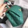 Replicas Coco Top Handle Messenger Bag Caviar Leather A95168 Green