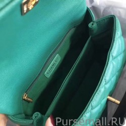 Replicas Coco Top Handle Messenger Bag Caviar Leather A95168 Green