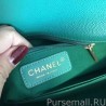 Replicas Coco Top Handle Messenger Bag Caviar Leather A95168 Green