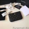 Replica Coin Purse Grained Calfskin A50168 Black