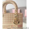 7 Star Christian Dior Medium Lady D-Lite Bag Pink