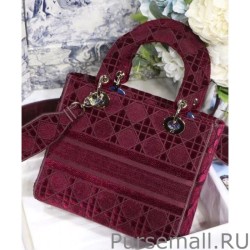 Replica Christian Dior Medium Lady D-Lite Bag Red