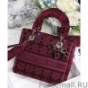 Replica Christian Dior Medium Lady D-Lite Bag Red