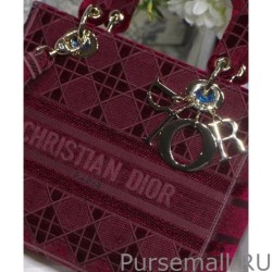 Replica Christian Dior Medium Lady D-Lite Bag Red