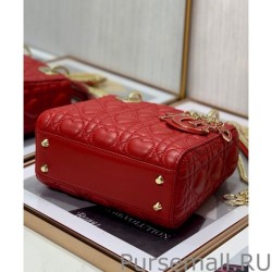 Wholesale Christian Dior Mini Lady Dior Dioramour Bag Red