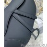 High Quality Christian Dior Saddle Ultra-Matte Bag Black