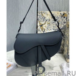 High Quality Christian Dior Saddle Ultra-Matte Bag Black