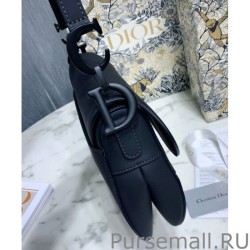 High Quality Christian Dior Saddle Ultra-Matte Bag Black