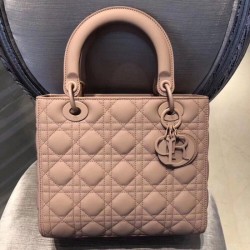 Copy Christian Dior Lady Dior Ultra-Matte Bag Apricot