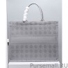 AAA+ Christian Dior Cannage Embroidery Dior Book Tote Bag Gray
