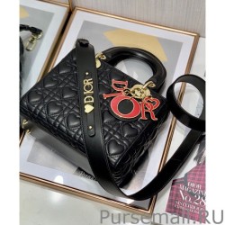 Replica Christian Dior Dioramour My Abcdior Lady Dior Bag Black