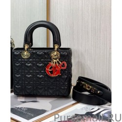 Replica Christian Dior Dioramour My Abcdior Lady Dior Bag Black