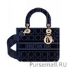 Cheap Christian Dior Medium Lady D-Lite Bag Dark Blue