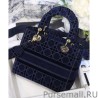 Cheap Christian Dior Medium Lady D-Lite Bag Dark Blue