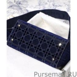Cheap Christian Dior Medium Lady D-Lite Bag Dark Blue