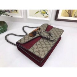 Replica Dionysus GG Supreme Embroidered Shoulder Bag 400235 Claret