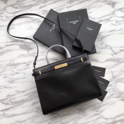 Replicas YSL Saint Laurent Small Manhattan Top Handle Bag Black