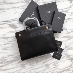 Replicas YSL Saint Laurent Small Manhattan Top Handle Bag Black