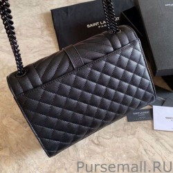 High YSL Saint Laurent Medium Envelope Bag Mix Matelasse Black Hardware