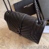 High YSL Saint Laurent Medium Envelope Bag Mix Matelasse Black Hardware