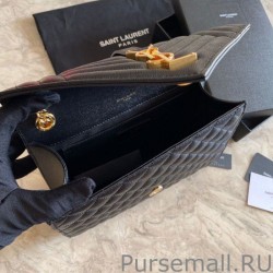High YSL Saint Laurent Medium Envelope Bag Mix Matelasse Black Hardware