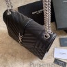 Luxury YSL Saint Laurent Medium Envelope Bag Mix Matelasse Black Silver Hardware