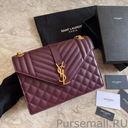 Knockoff YSL Saint Laurent Medium Envelope Bag Mix Matelasse Claret