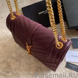 Knockoff YSL Saint Laurent Medium Envelope Bag Mix Matelasse Claret