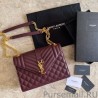 Knockoff YSL Saint Laurent Medium Envelope Bag Mix Matelasse Claret