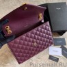 Knockoff YSL Saint Laurent Medium Envelope Bag Mix Matelasse Claret