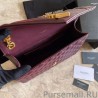 Knockoff YSL Saint Laurent Medium Envelope Bag Mix Matelasse Claret