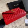 Fashion YSL Saint Laurent Medium Envelope Bag Mix Matelasse Red