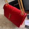 Fashion YSL Saint Laurent Medium Envelope Bag Mix Matelasse Red