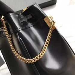 High YSL Saint Laurent Talitha Small Bucket Bag Black