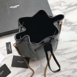 High YSL Saint Laurent Talitha Small Bucket Bag Black