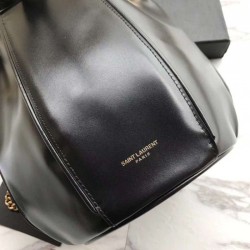 High YSL Saint Laurent Talitha Small Bucket Bag Black